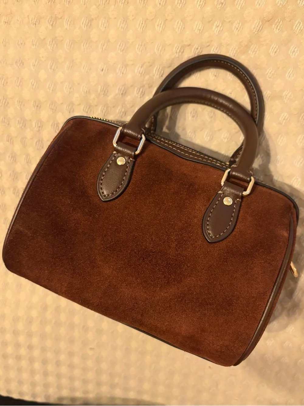 Coach Brown Suede Mini Rowan